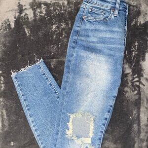 YMI- Distressed Blue Denim Jeans